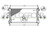 PRASCO CI954R005 - Radiador, refrigeración del motor