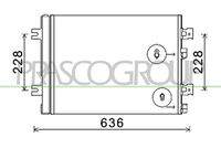 PRASCO DA220C004 - Condensador, aire acondicionado