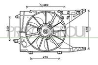 PRASCO DA220F001 - Ventilador, refrigeración del motor