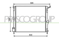 PRASCO DA220R004 - Radiador, refrigeración del motor