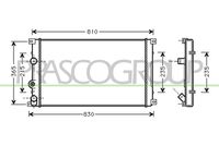 PRASCO DS958R004 - Radiador, refrigeración del motor