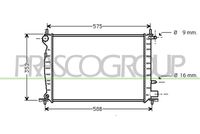 PRASCO FD050R010 - Radiador, refrigeración del motor