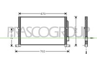 PRASCO FD107C001 - Condensador, aire acondicionado