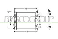 PRASCO FD006R003 - Radiador, refrigeración del motor