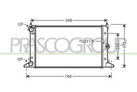 PRASCO FD078R003 - Radiador, refrigeración del motor