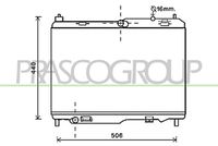 PRASCO FD344R002 - Radiador, refrigeración del motor