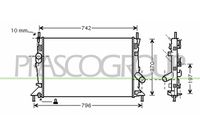 PRASCO FD424R005 - Radiador, refrigeración del motor