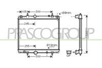 PRASCO FT152R004 - Radiador, refrigeración del motor