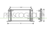 PRASCO FT420R001 - Radiador, refrigeración del motor