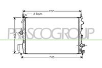 PRASCO FT520R007 - Radiador, refrigeración del motor