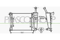 PRASCO LA004R002 - Radiador, refrigeración del motor