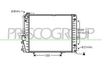 PRASCO ME031R006 - Radiador, refrigeración del motor