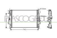 PRASCO ME907R014 - Radiador, refrigeración del motor
