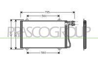 PRASCO ME915C001 - Condensador, aire acondicionado