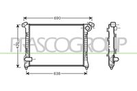 PRASCO MN304R002 - Radiador, refrigeración del motor