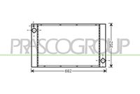 PRASCO MN308R002 - Radiador, refrigeración del motor