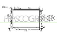 PRASCO OP017R002 - Radiador, refrigeración del motor