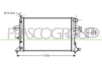 PRASCO OP017R003 - Radiador, refrigeración del motor