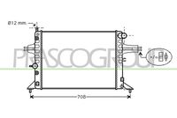 PRASCO OP017R005 - Radiador, refrigeración del motor