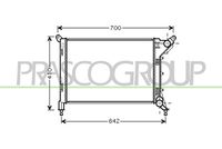 PRASCO MN304R003 - Radiador, refrigeración del motor
