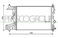 PRASCO OP416R006 - Radiador, refrigeración del motor