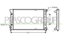 PRASCO VG028R003 - Radiador, refrigeración del motor