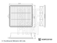 BLUE PRINT ADBP220160 - Filtro de aire