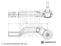 BLUE PRINT ADBP870120 - Rótula barra de acoplamiento