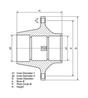 DT Spare Parts 1.17304 - Buje de rueda