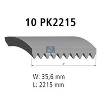 DT Spare Parts 1.21865 - Correa trapecial poli V