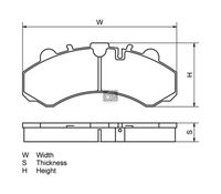 DT Spare Parts 5.00307 - Juego de pastillas de freno