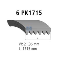 DT Spare Parts 11.12081 - Correa trapecial poli V