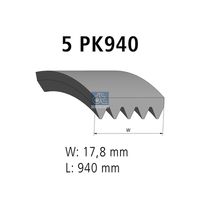 DT Spare Parts 12.15407 - Correa trapecial poli V