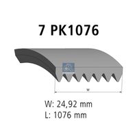 DT Spare Parts 12.15422 - Correa trapecial poli V