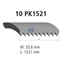 DT Spare Parts 2.21146 - Correa trapecial poli V