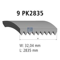 DT Spare Parts 4.80389 - Correa trapecial poli V