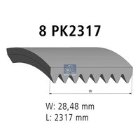 DT Spare Parts 4.81124 - Correa trapecial poli V