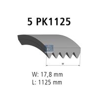 DT Spare Parts 6.31014 - Correa trapecial poli V