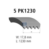 DT Spare Parts 6.31506 - Correa trapecial poli V