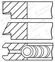 GOETZE ENGINE 08-438300-00 - Juego de aros de pistón