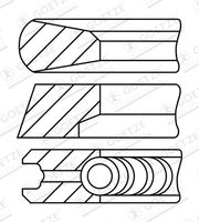 GOETZE ENGINE 08-451100-10 - Juego de aros de pistón