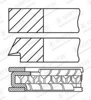 GOETZE ENGINE 08-453400-00 - Juego de aros de pistón