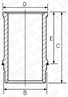GOETZE ENGINE 14-740130-00 - Camisa del cilindro