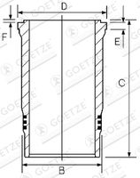GOETZE ENGINE 15-260050-10 - Camisa del cilindro