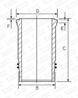 GOETZE ENGINE 15-458190-00 - Camisa del cilindro
