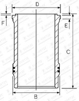 GOETZE ENGINE 15-480090-00 - Camisa del cilindro