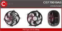 CASCO CEF70019AS - Motor eléctrico, ventilador del radiador