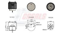 CASALS B1024 - Fuelle, suspensión neumática