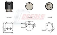 CASALS B1160 - Fuelle, suspensión neumática