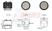 CASALS B1177 - Fuelle, suspensión neumática